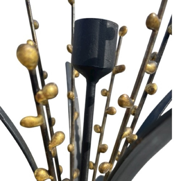 Metal sculpture with candle holder, heavy, nice work, unsigned, vintage - Picture 4 of 7